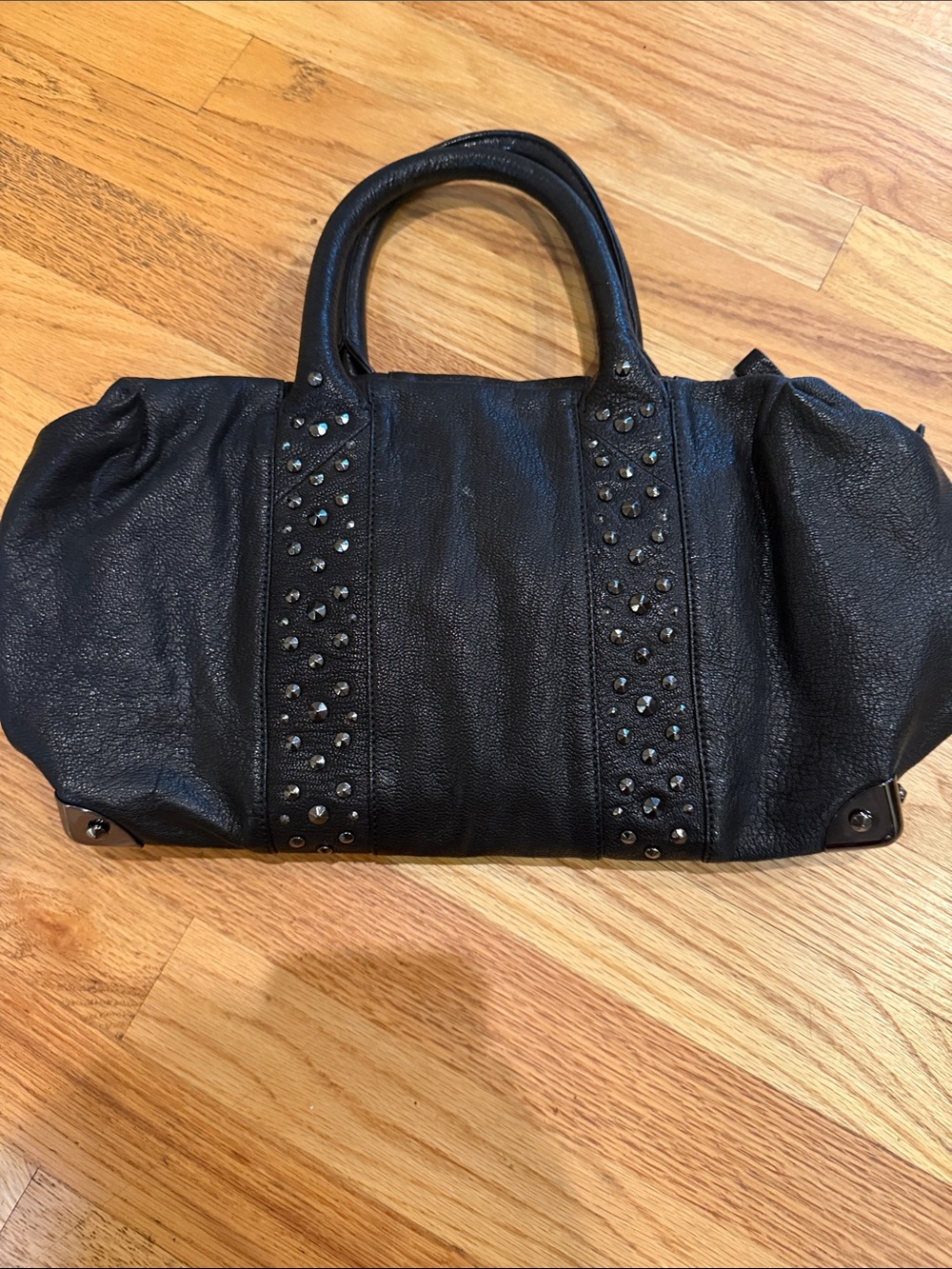 Banana Republic Black Studded Shoulder Tote